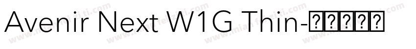 Avenir Next W1G Thin字体转换